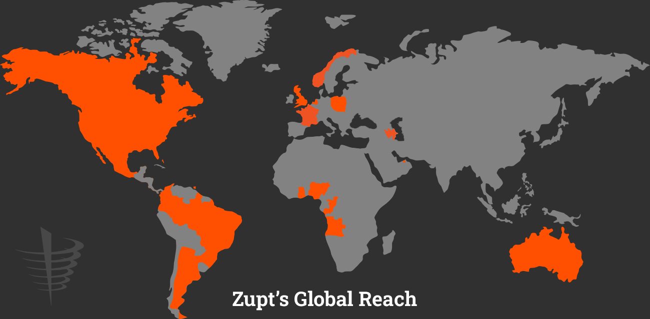 Zupt's Global Reach